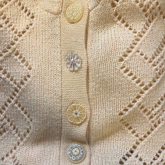 RARE Rebecca Taylor Retro Chic Merino Wool Hooded Sweater Butter Yellow S NWOT - Picture 7 of 8